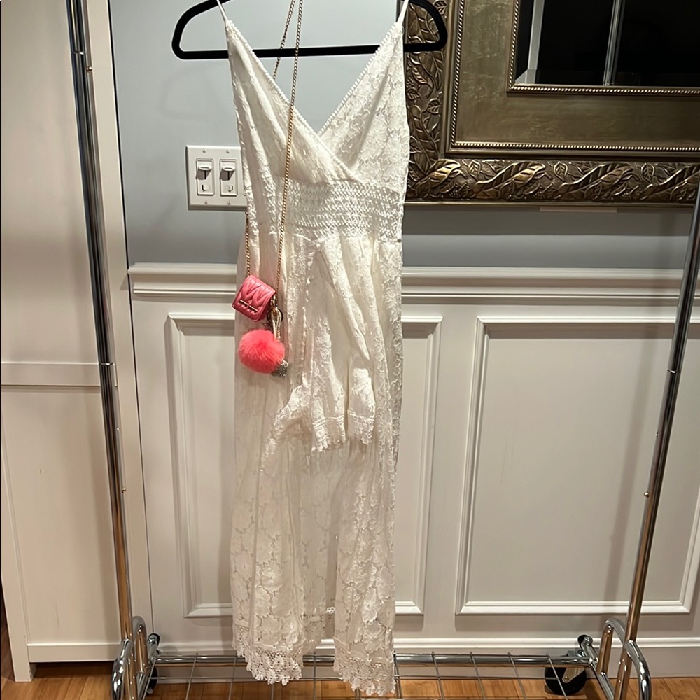 Elegant White Lace Dress